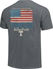 Image One Men's Tennessee Volunteers Grey Worn Flag T-Shirt product image