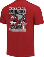Image One Men's Texas Tech Red Raiders Red Retro Poster T-Shirt product image
