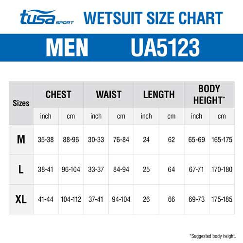 TUSA Sport Mens 2mm Neoprene Vest X-Large