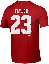 Under Armour Men's Wisconsin Badgers Jonathan Taylor #23 Red Performance T-Shirt product image