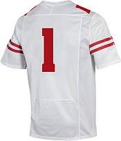 Under Armour Men's Wisconsin Badgers #1 Replica Football White Jersey product image