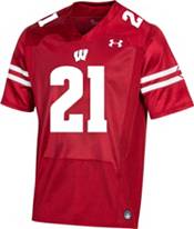 Under Armour Men's Wisconsin Badgers #21 Red Replica Football Jersey product image