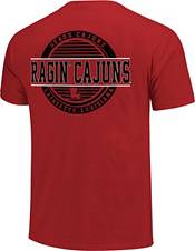 Image One Men's Louisiana-Lafayette Ragin' Cajuns Red Striped Stamp T-Shirt product image