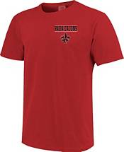Image One Men's Louisiana-Lafayette Ragin' Cajuns Red Striped Stamp T-Shirt product image