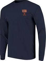Image One Men's Virginia Cavaliers Blue Tall Type State Long Sleeve T-Shirt product image