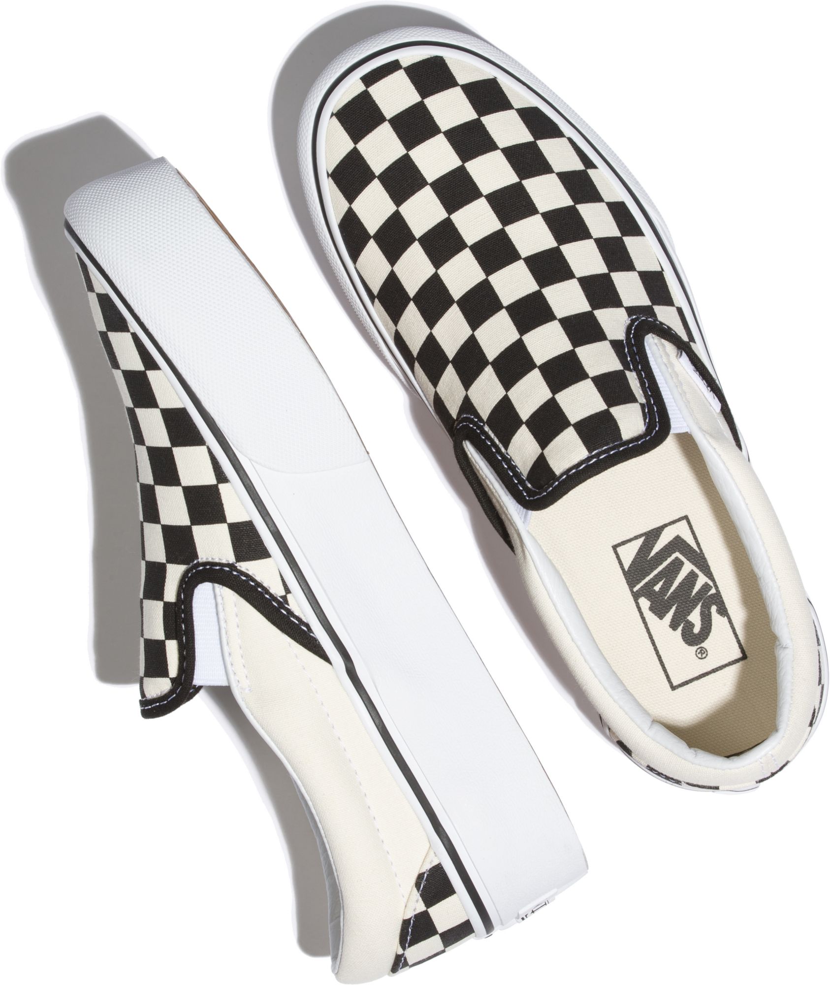 slip on checkered platform vans