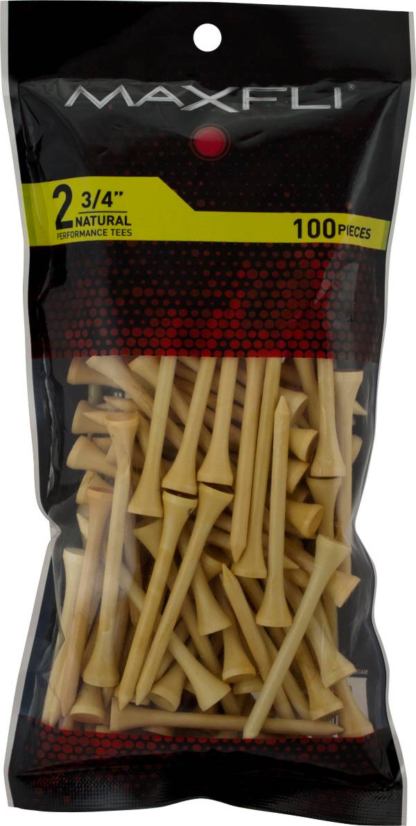 Maxfli 2.75'' Natural Golf Tees – 100-Pack