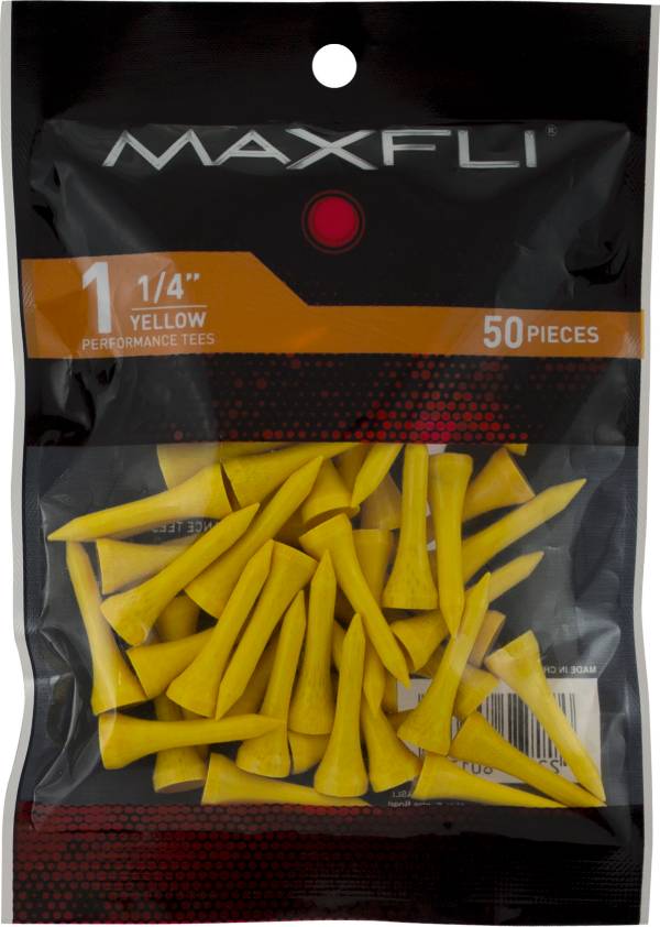 Maxfli 1 1/4'' Yellow Golf Tees - 50 Pack product image