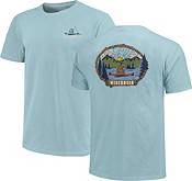 Image One Men's Wisconsin Bear Fishing Graphic T-Shirt product image