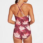 CALIA Women's Ruched Printed One Piece Swimsuit product image