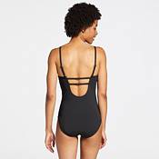 CALIA Women's Square Neck Open Back One Piece Swimsuit product image
