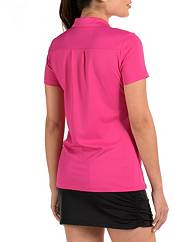 SwingDish Women's Summer Pink Striped Golf Polo product image