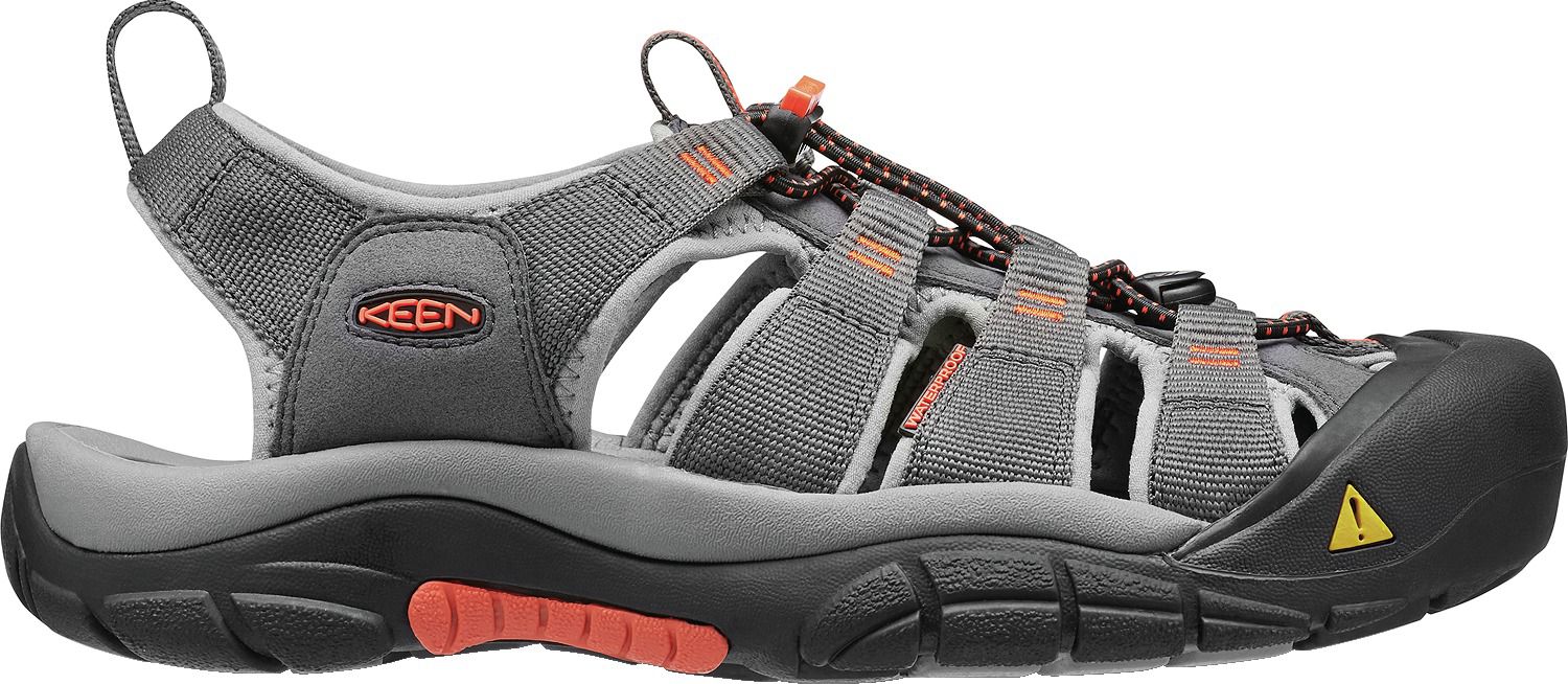 Keen Men\'s Newport H2 Black and Gray Outdoor Sport Sandals with Orange Accents Men main image 2