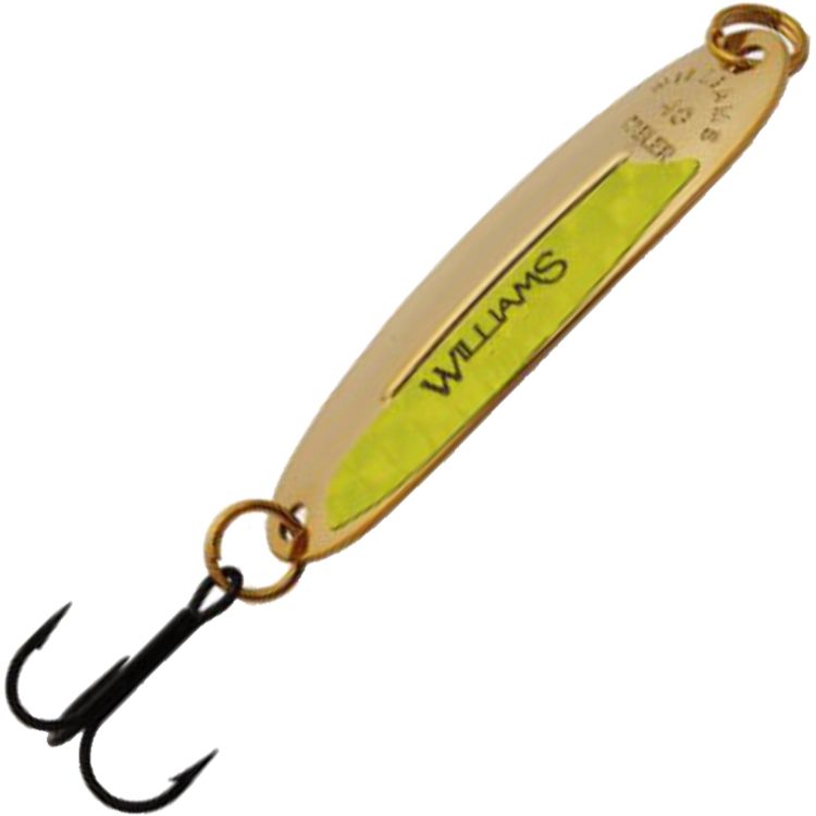 amazon fishing metalic lures williams spoon Williams Wabler Spoon Lure, Gold/Chartreuse