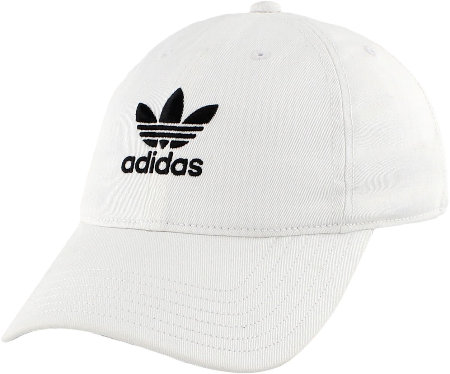 ADIDAS Women s Originals Precurved Washed Strapback Hat White One Size