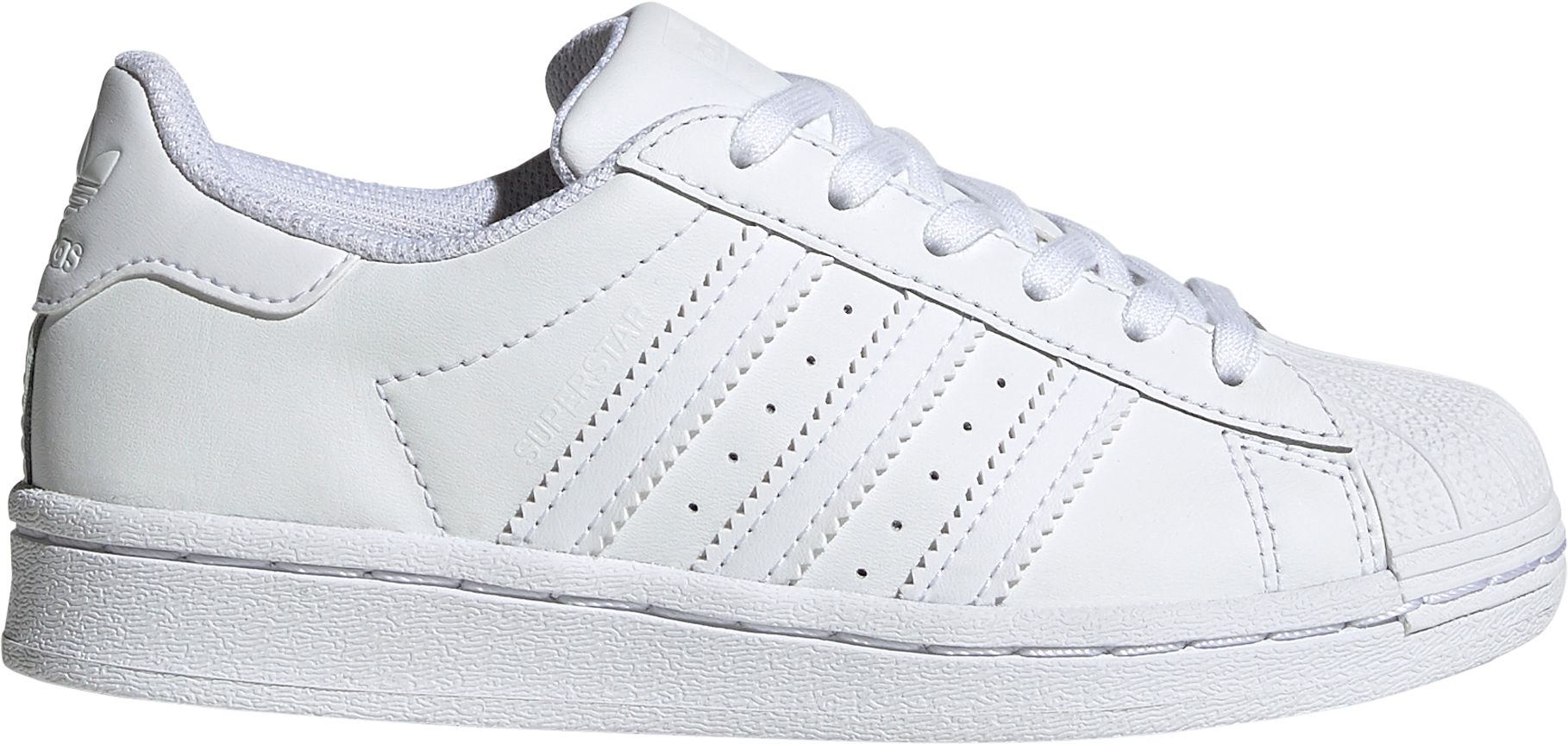 All white adidas superstar preschool hotsell