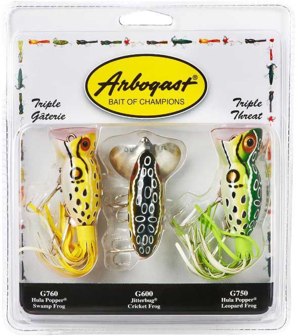 Arbogast Triple Threat Topwater Frog 3-Pack | Dick's Sporting Goods