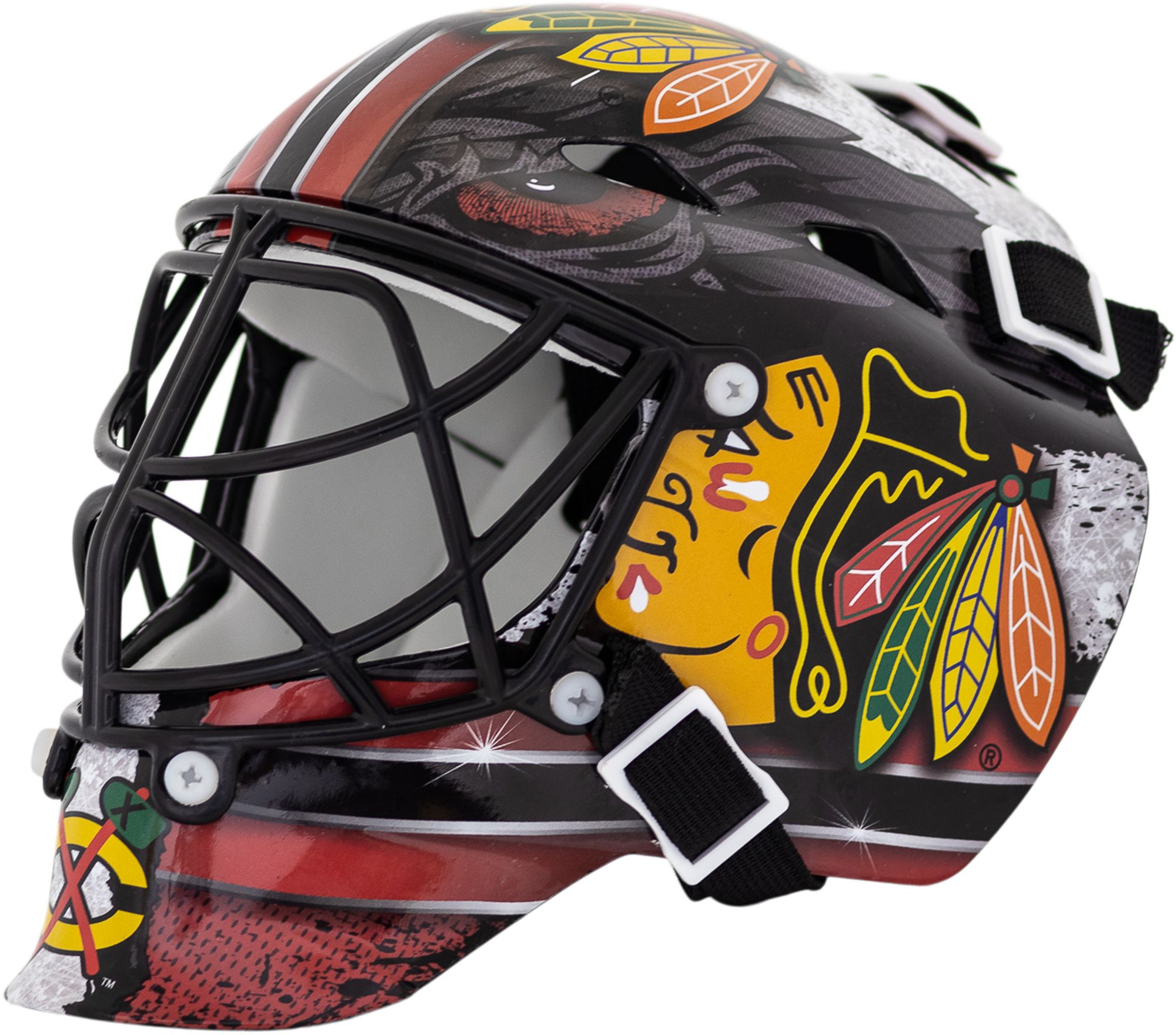 blackhawks football helmet Zephyr Chicago Rink Element Knit Hat At approx Tony Esposito Chicago Blackhawks Autographed