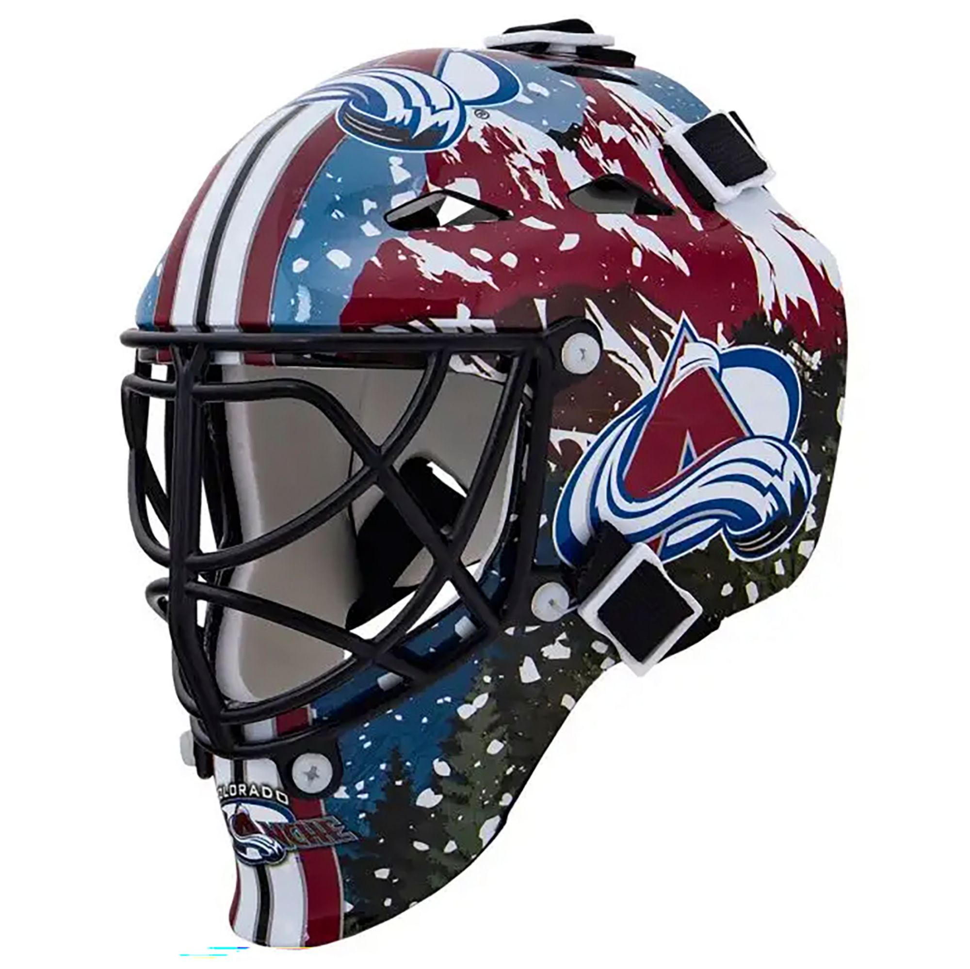 colorado avalanche football helmet Mini snap strap Patrick Roy Autographed Colorado Avalanche