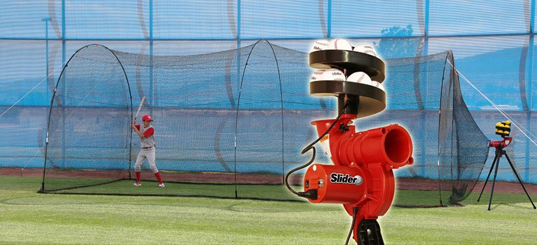 Heater Slider Lite-Ball Baseball Pitching Machine & PowerAlley 20