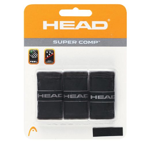 Lot De 3 Overgrips HEAD Super Comp – Ruban Adhésif Pour Raquette De Tennis – Bleu