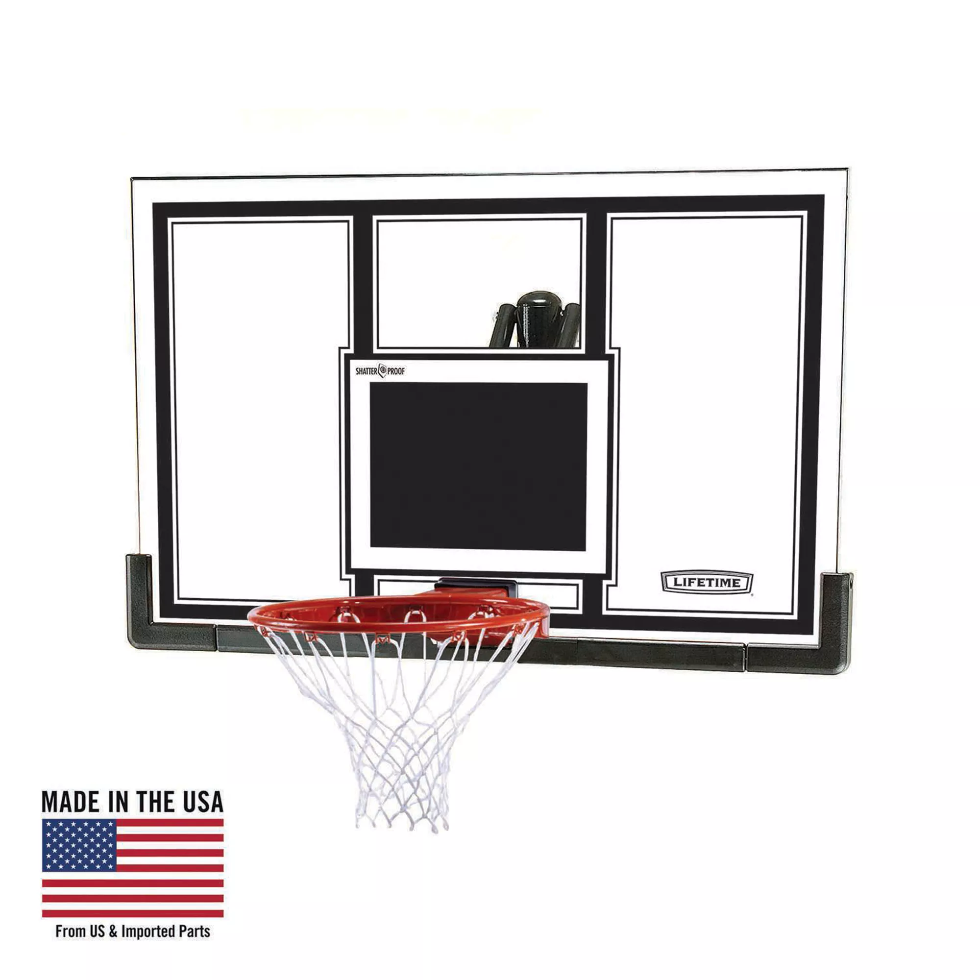 Lifetime 54" Mounted Shatterproof Backboard and Rim Combo