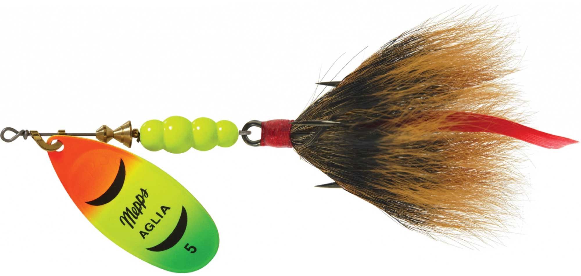 Cuiller Tournante Mepps Aglia N°2 – 4,5 G – Fire Tiger – Leurre Incontournable Pour Truite, Brochet, Achigan – Idéale En Eau Courante
