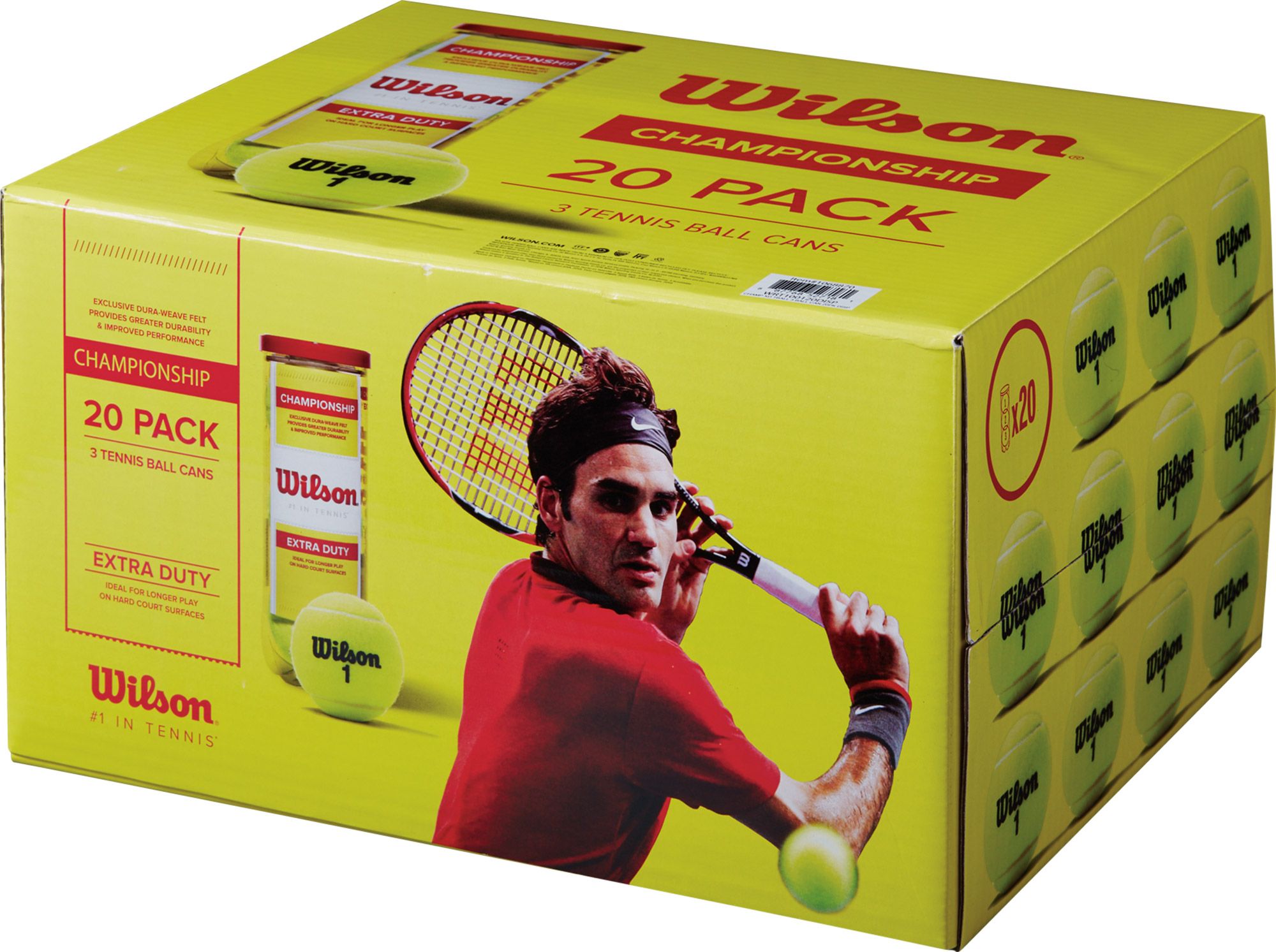 Wilson Championship Extra Duty Tennis Balls – 20 Can Pack | Dick's