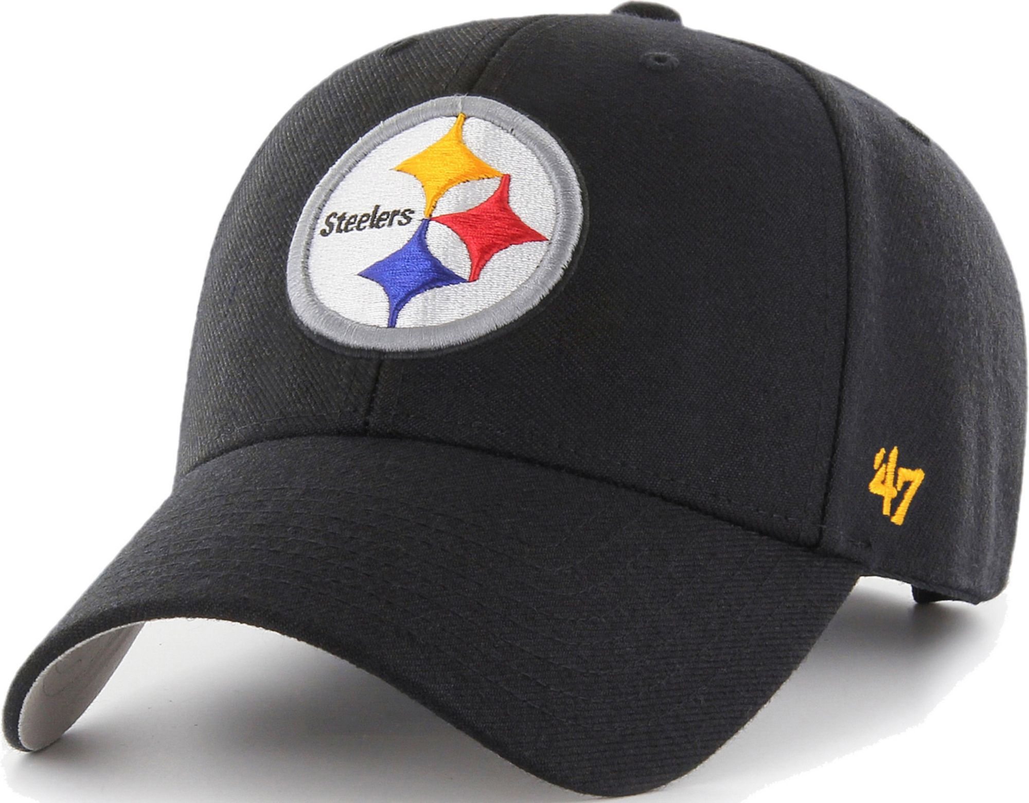 47 Adult Pittsburgh Steelers MVP Black Adjustable Hat | Dick's