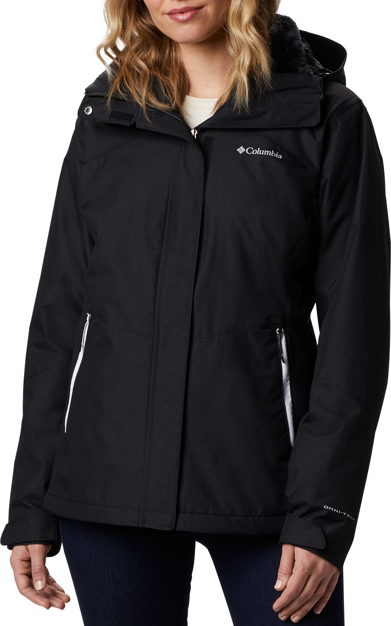 women's black columbia rain jacket