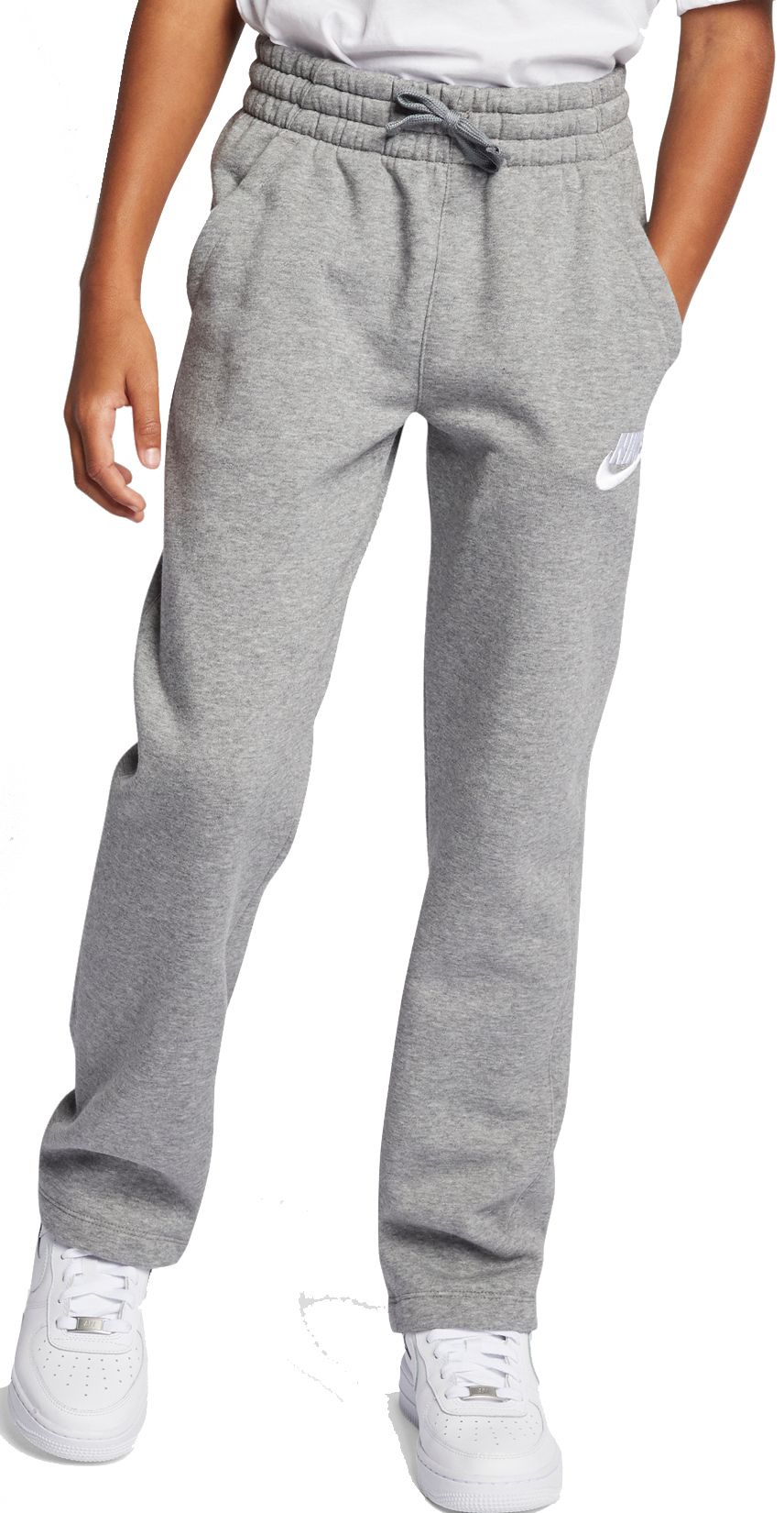 Nike Essentials cuffed sweatpants in white heather