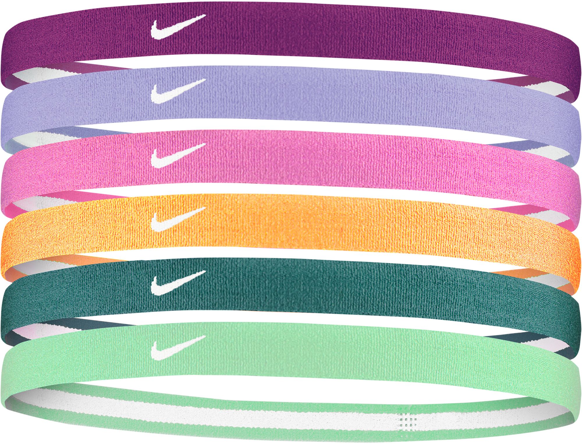 Nike Girls Swoosh Sport 2.0 Headbands 6 Pack Dick s Sporting Goods