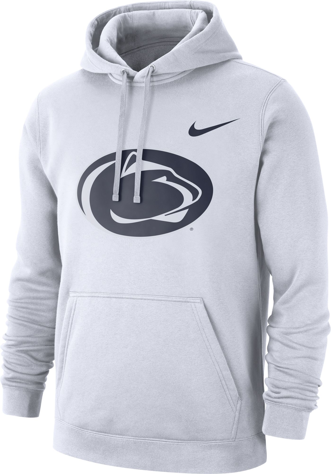 Nike Men s Penn State Nittany Lions Club Fleece Pullover White Hoodie Dick s Sporting Goods