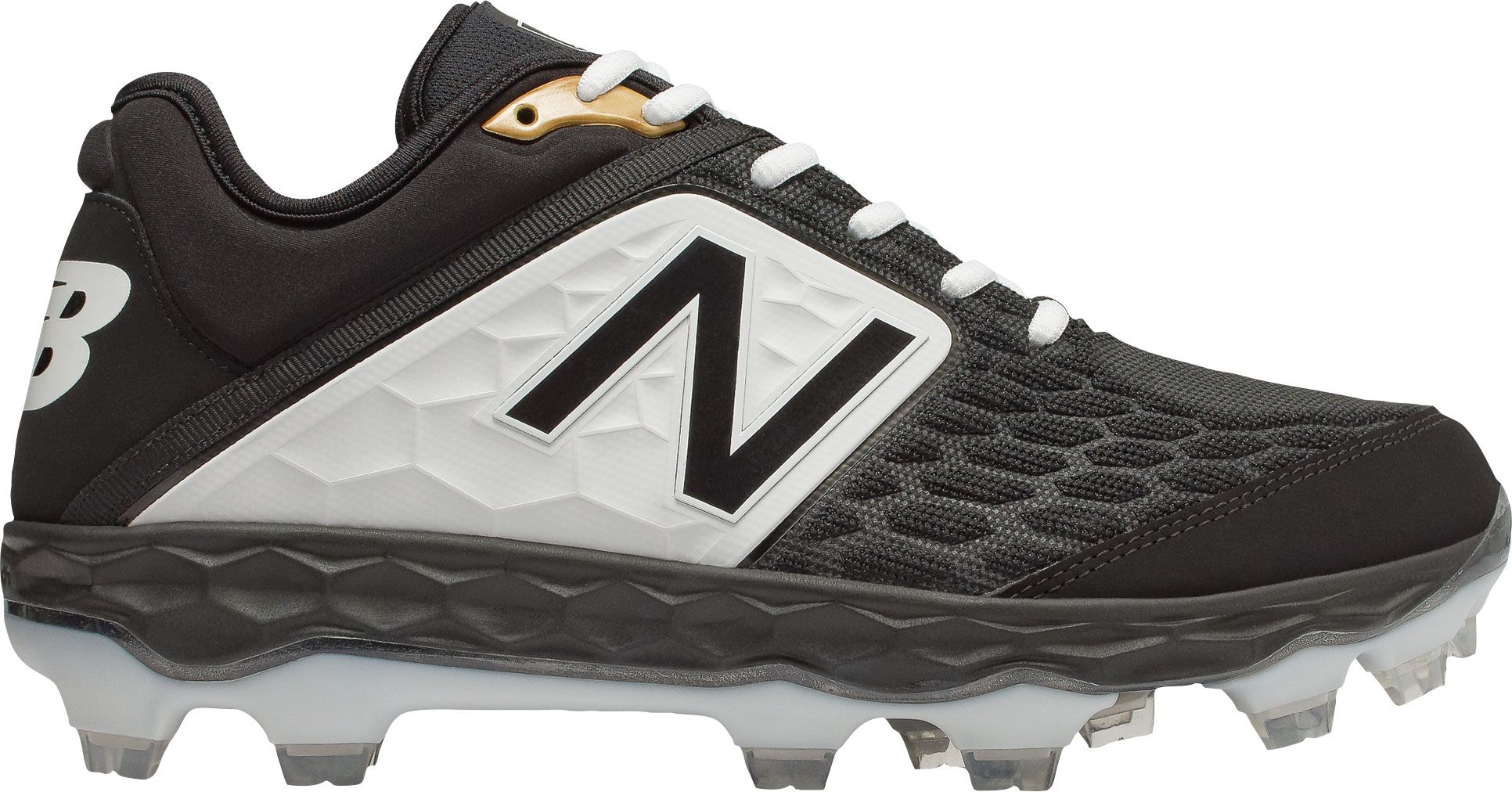 orange and white new balance cleats