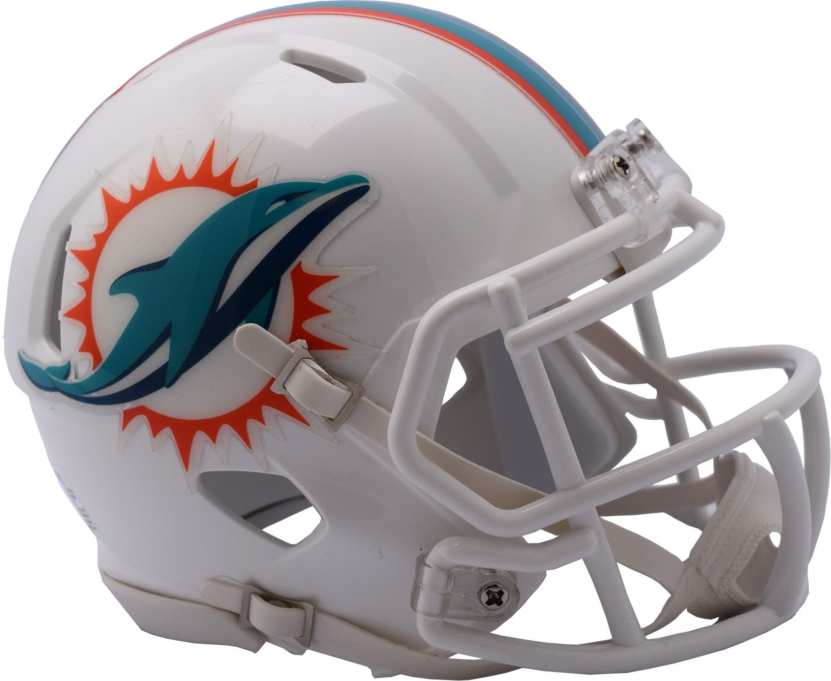 Riddell Mini Football Helm – Speed Miami Dolphins 1980–96 Throwback – Offiziell Lizenziertes NFL-Miniatur-Sammlerstück – 13 Cm – Kunststoff