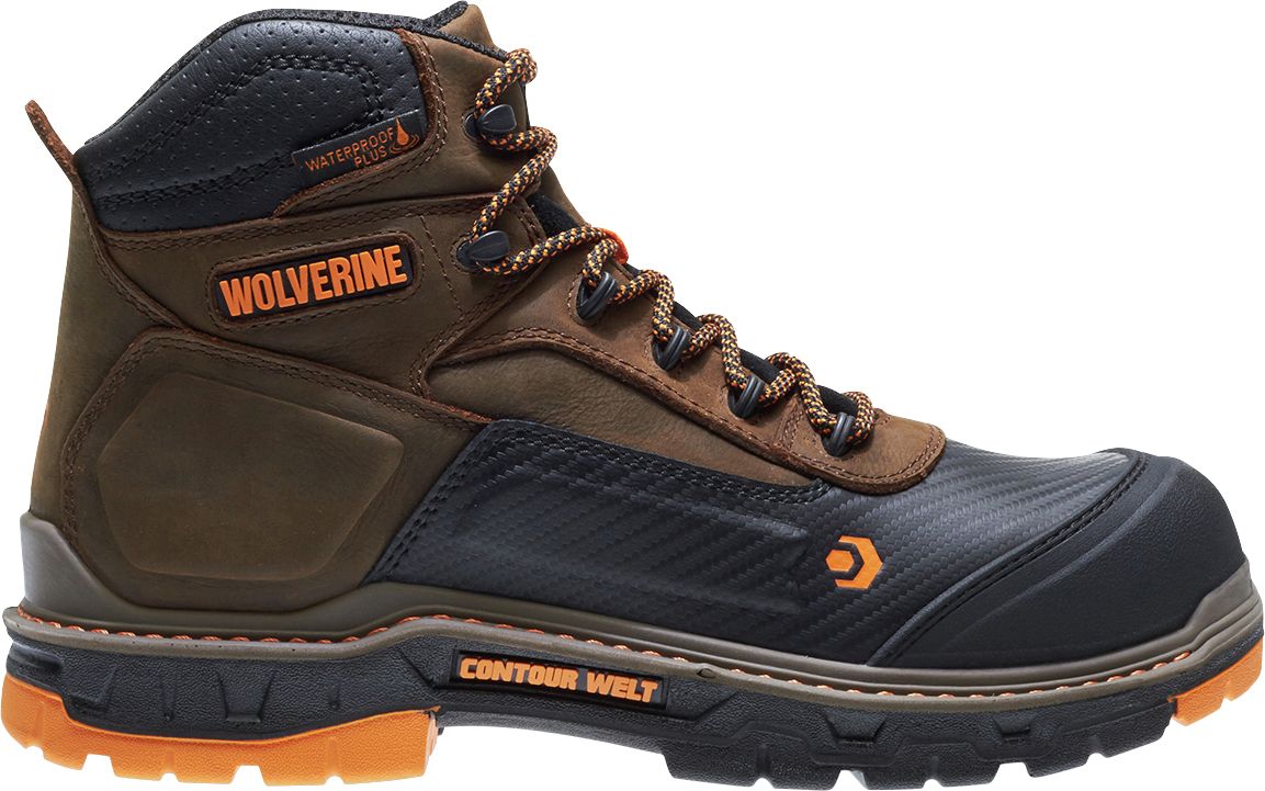 Wolverine Men s Overpass CarbonMAX 6 Waterproof Composite Toe Work Boots Dick s Sporting Goods