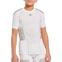 Topeter Kids Padded Football Shirt Rib Protectors Youth Compression Shirt with Pads