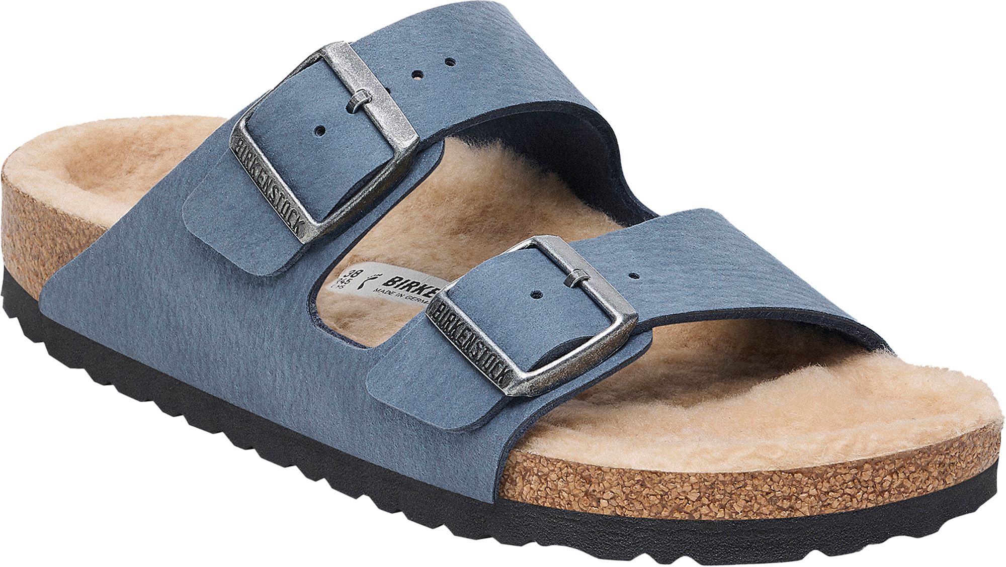 Birkenstock Arizona Shearling Sandals Blue Suede EU 43 US Mens 10 Womens 12 Norm BIRKENSTOCK ARIZONA SHEARLING SUEDE LIGHT BLUE 37 Women 6  main image 2