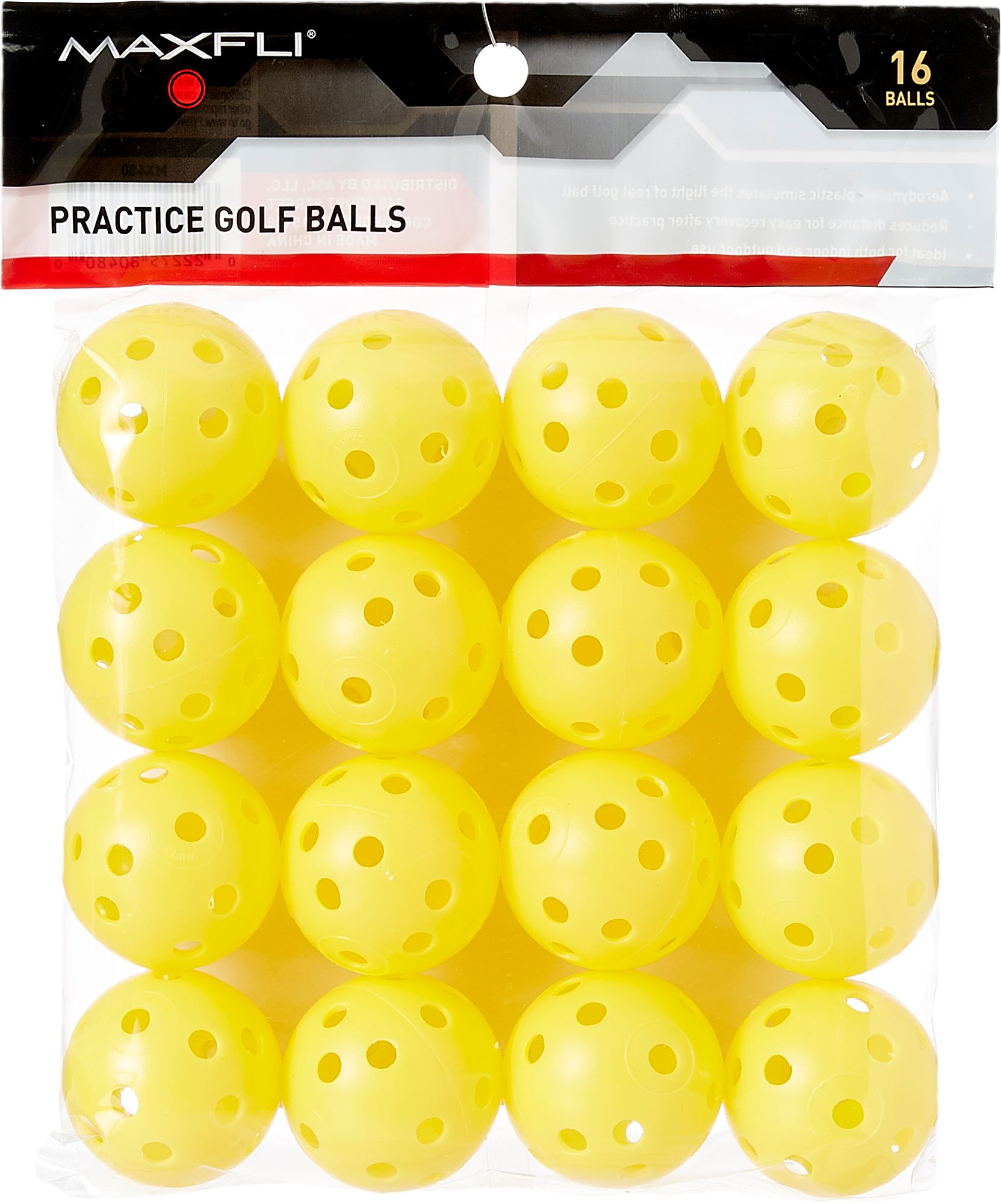 Maxfli Plastic Practice Balls - 16-Pack | Dick's Sporting Goods