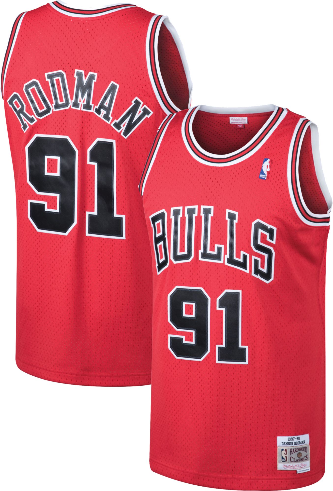 Mitchell & Ness Men's Chicago Bulls Dennis Rodman #91 Swingman