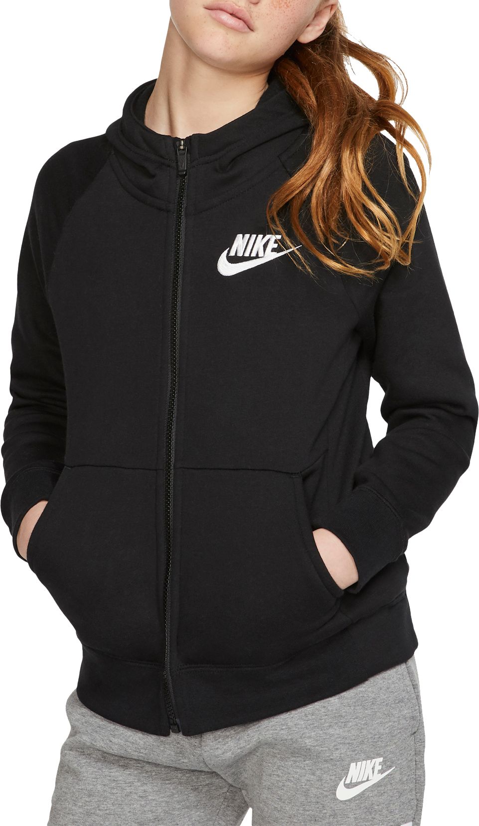 black nike zip jacket