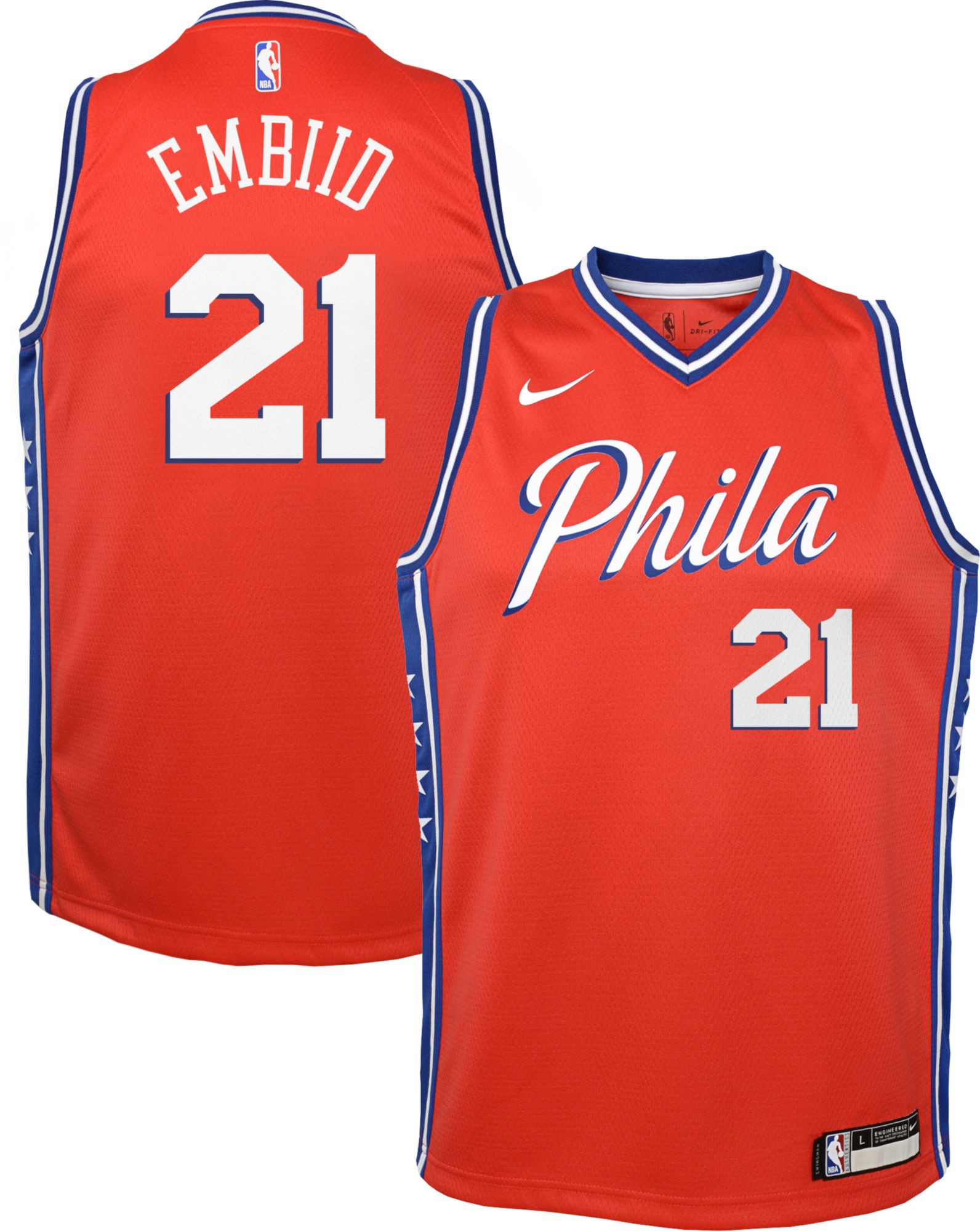 sixers youth jersey