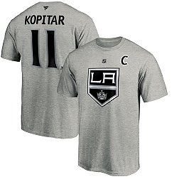 Reebok Anze Kopitar Los Angeles Kings #11 Black Youth Home Center Ice Name and Number T Shirt 
