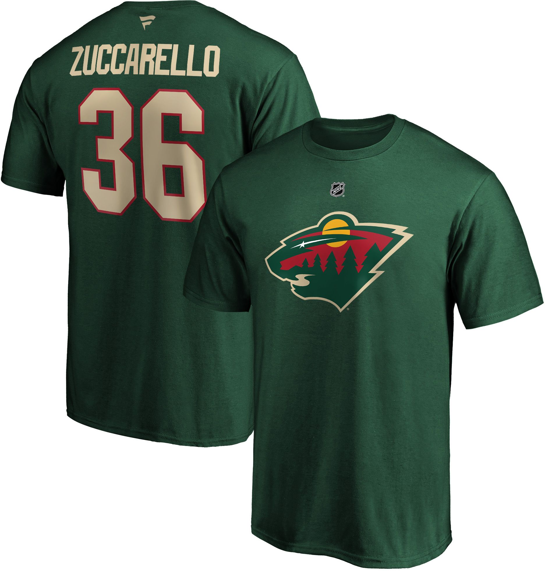 NHL Men's Minnesota Wild Mats Zuccarello #36 Green Player T-Shirt