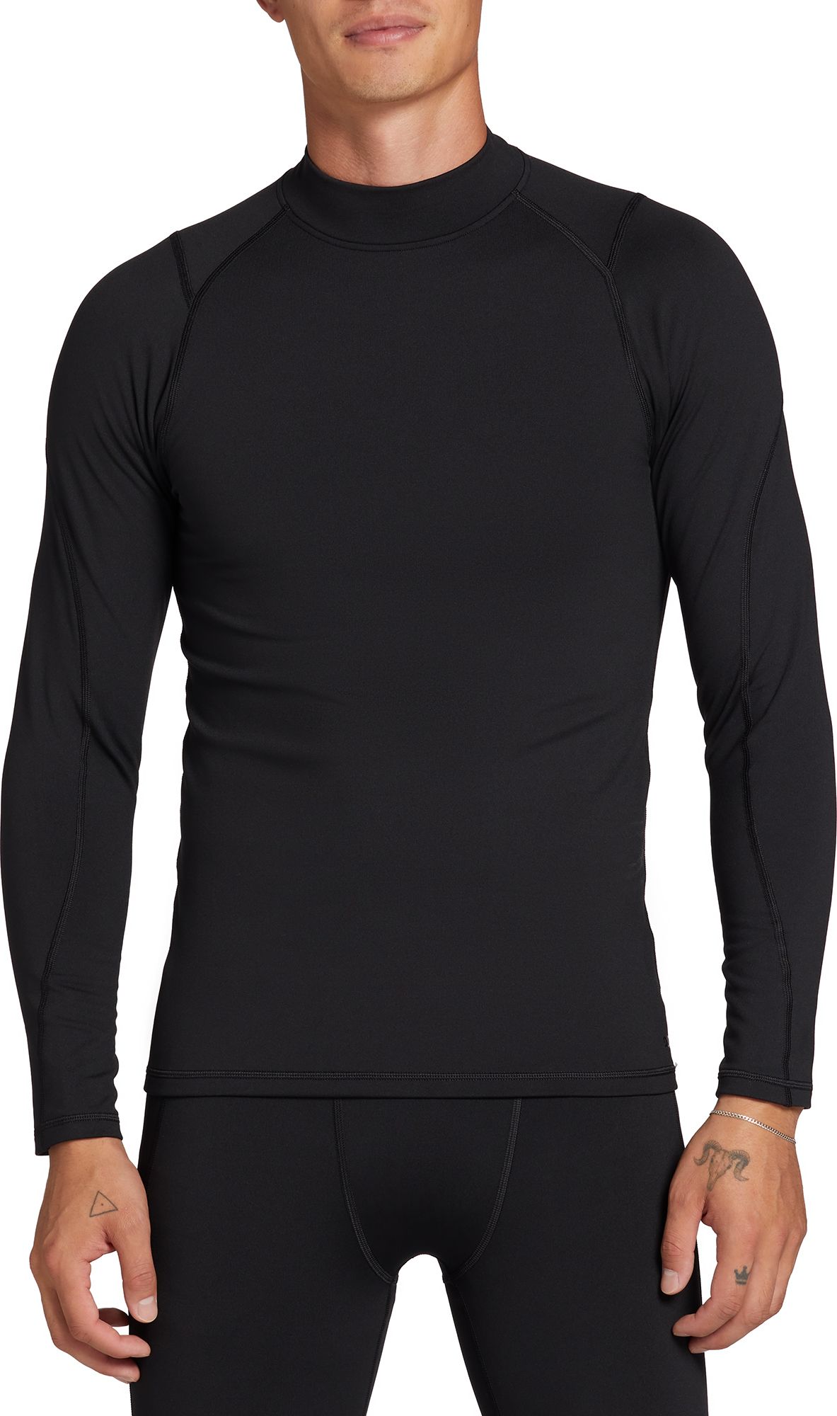 DSG Men's Cold Weather Compression Mock Neck Long Sleeve Shirt