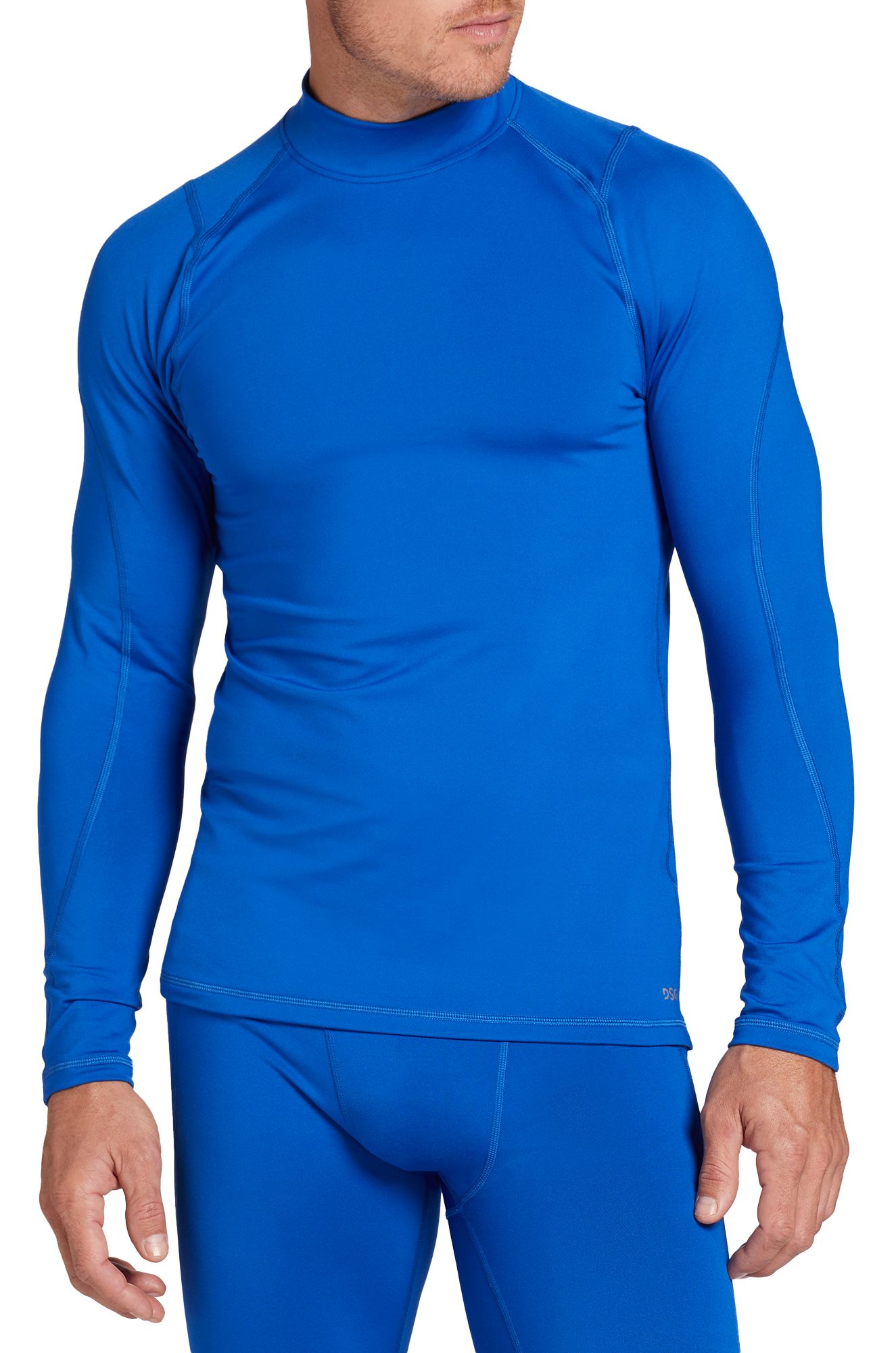 DSG Men's Cold Weather Compression Mock Neck Long Sleeve Shirt
