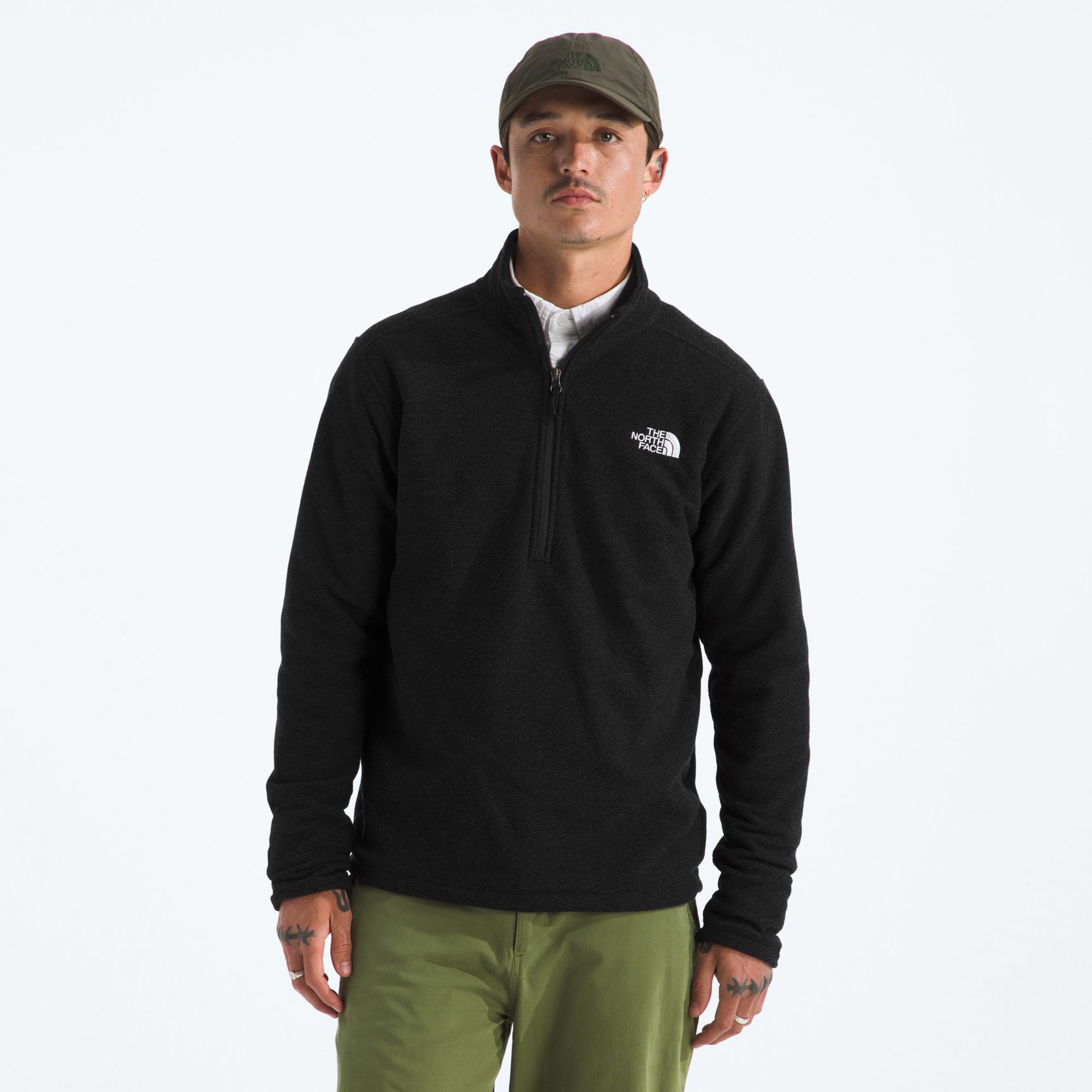 ノースフェイス　NP21763 The North Face Men's Textured Cap Rock Fleece 1/4 Zip Pullover