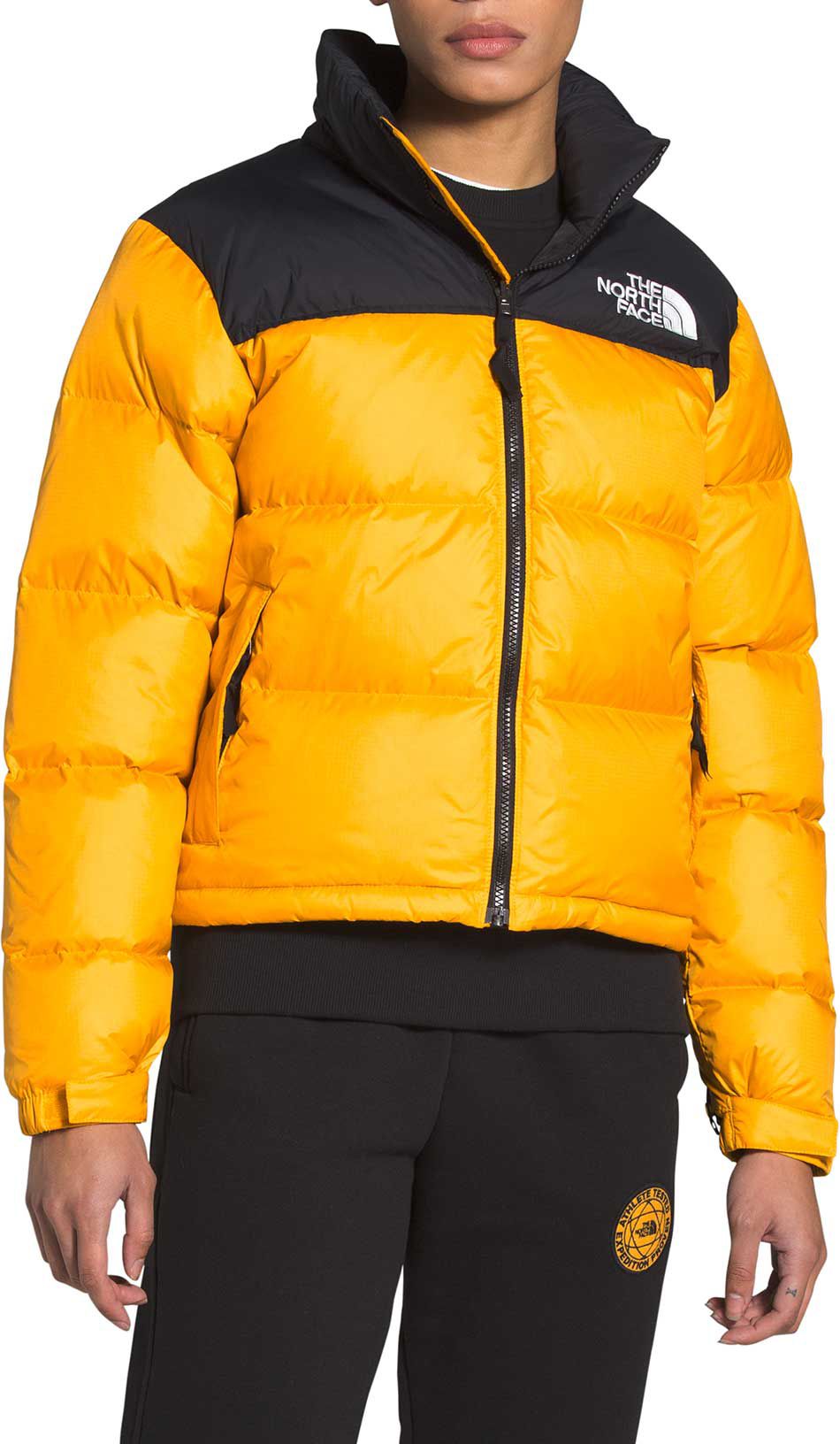 Nuptse north face yellow best sale