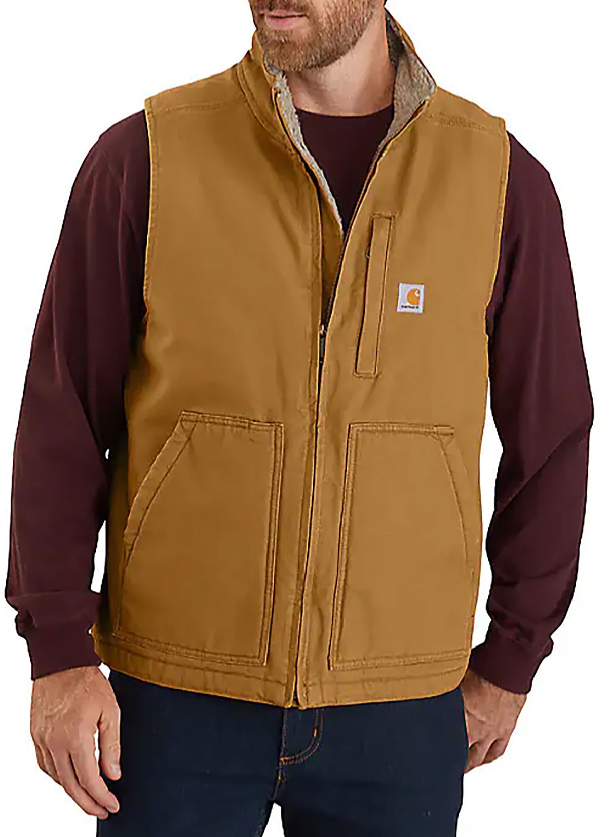 V33 L Carhartt カーハート ダックベスト ブラックモックネック