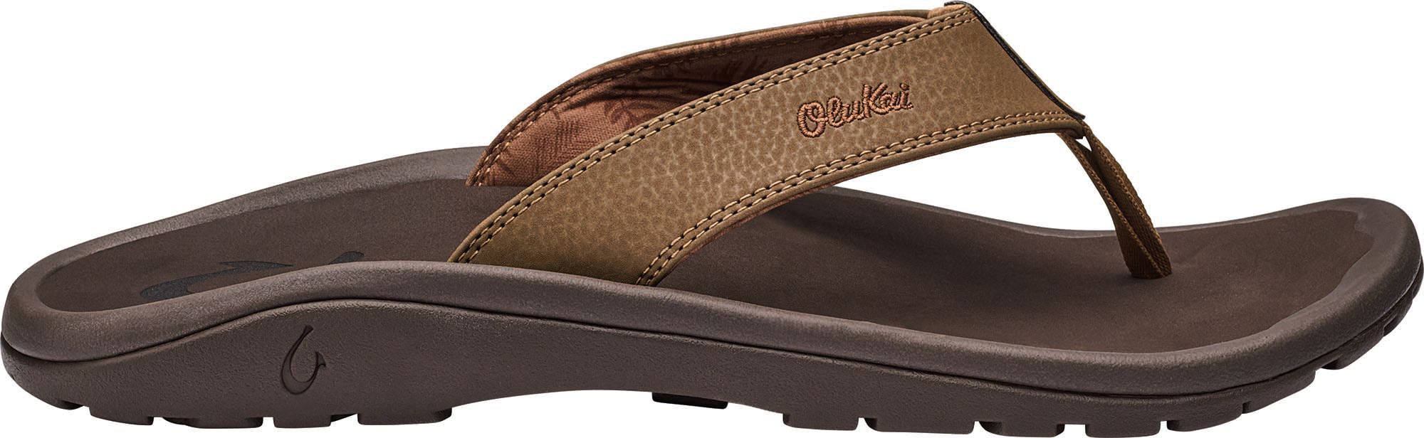Olukai Wehi Ohana Koa Flip Flop Thong Slide Beach Sandal Men Dark Wood Sz 18 NWT OluKai Ohana Men main image 2
